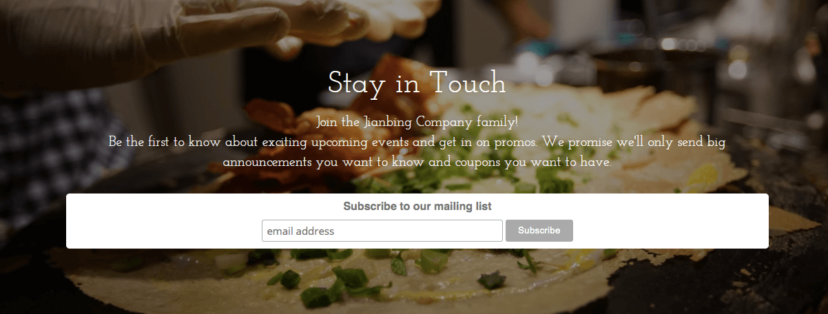 email subscription form on a Strikingly user's website email subscription form on a Strikingly user's website